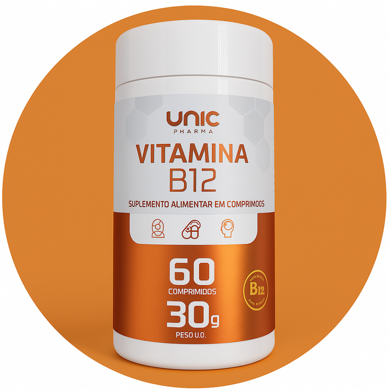 Vitamina B12 Energia e Vitalidade C/60 Cápsulas - Unic Pharma