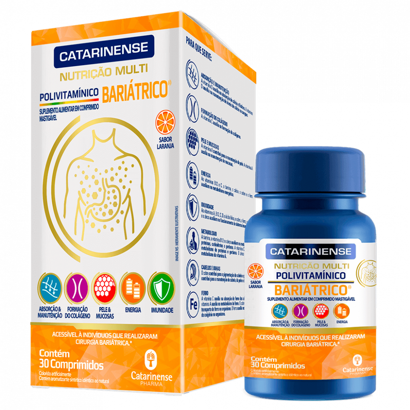 Polivitamínico Bariátrico Catarinense 30 Cápsulas Nutrição Completa Pós-Cirurgia