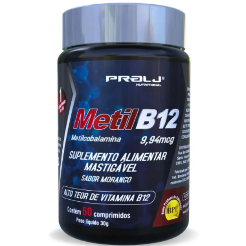 Metil B12 Prolj 60 Capsulas - Vitamina B12 Energia e Saúde Neurológica