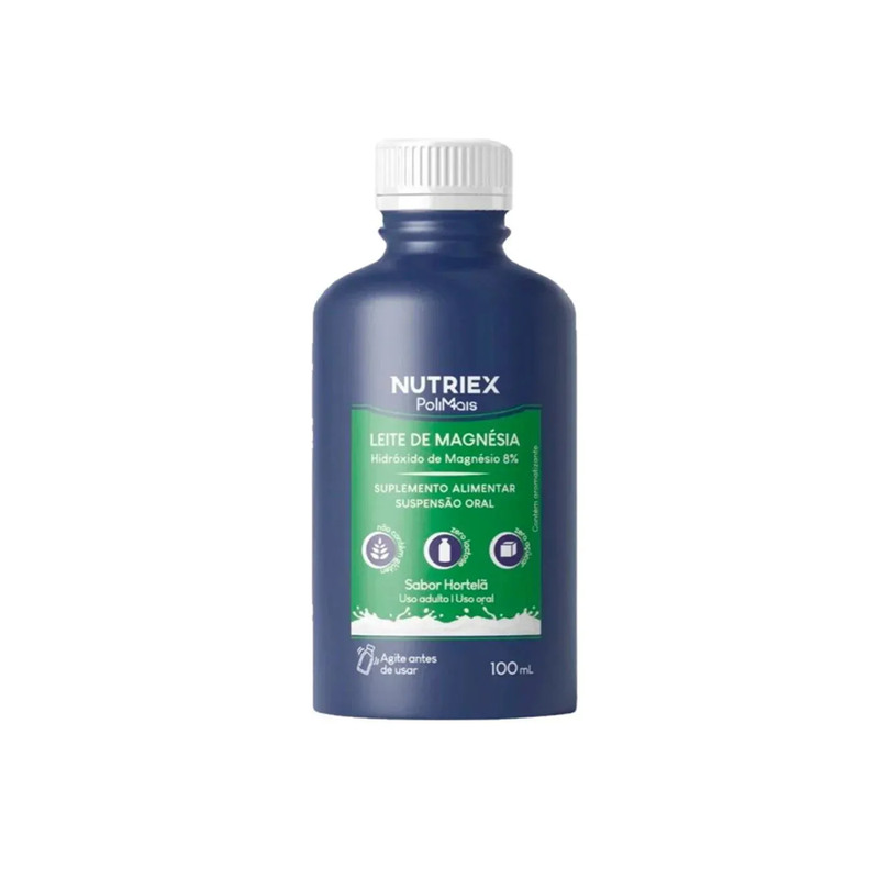 Leite de Magnésia Sabor Hortelã 100ml - Nutriex