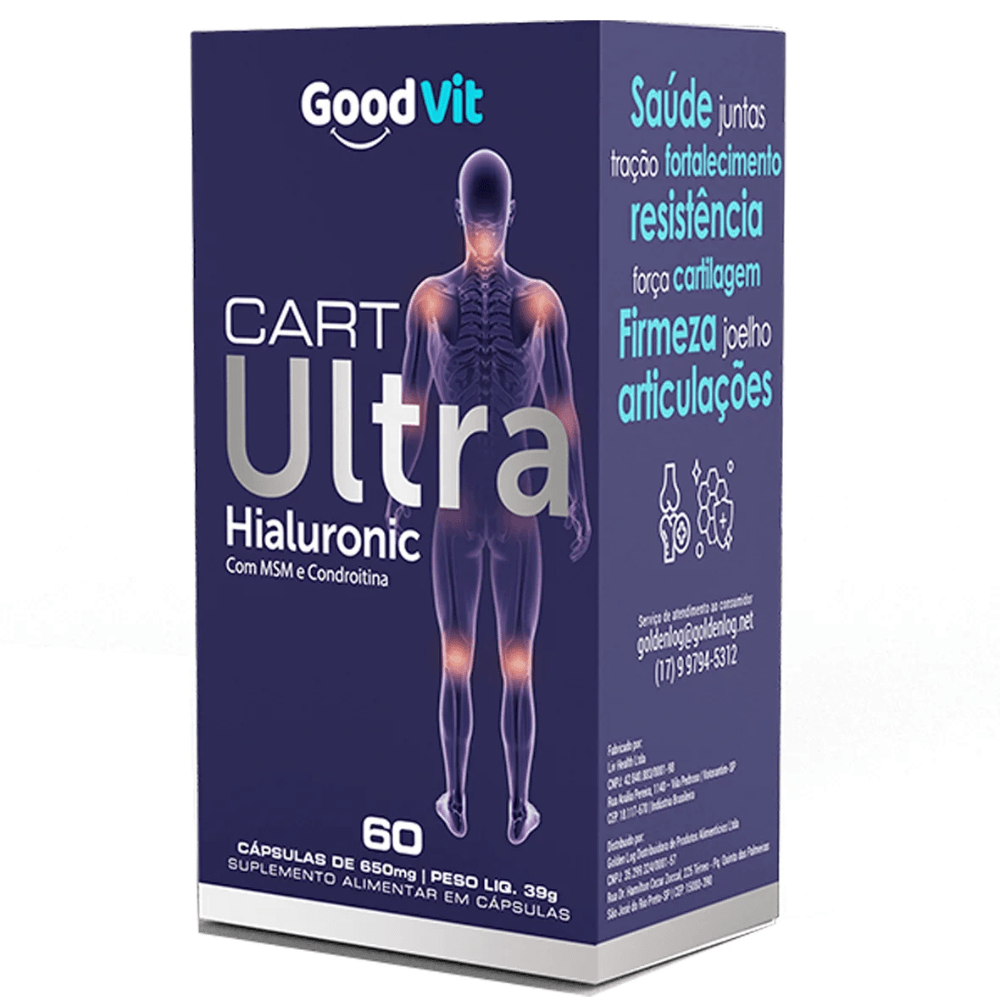 Cart Ultra Hyalurônic Articulações 60 Cápsulas Good Vit