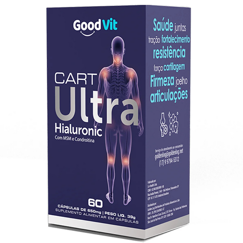 Cart Ultra Hyalurônic Articulações 60 Cápsulas Good Vit
