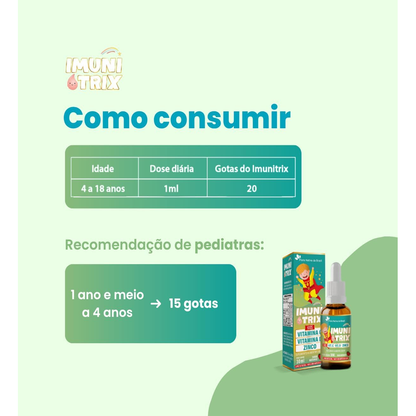 Imuni Trix kids Morango Solução 30ml - Flora Nativa