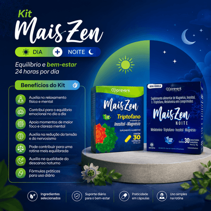 Kit Mais Zen  Dia e Mais Zen Noite - Equilíbrio e Bem-Estar 24h