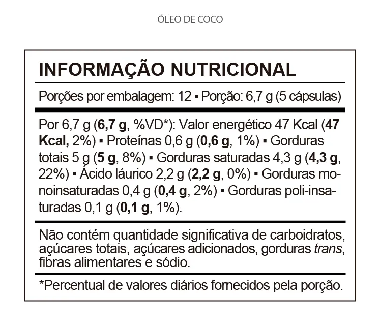 Óleo de Coco 1000mg C/60 Cápsulas - Termogênico Natural - Qualy Nutri