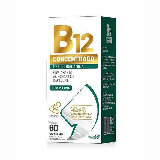 B12 Concentrado Metilcobalamina C/60 cápsulas - Airela