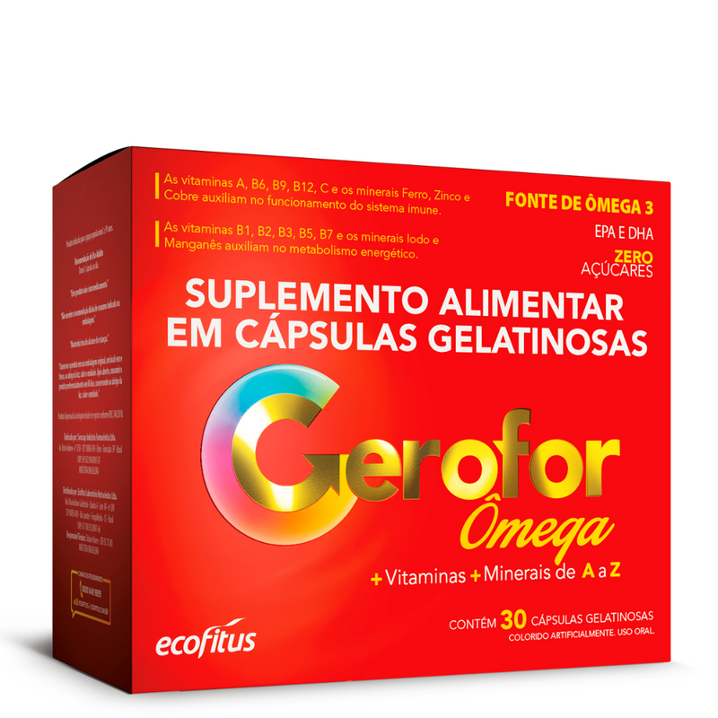 Gerofor Ômega C/30 Cápsulas - Ecofitus - Val.10/25