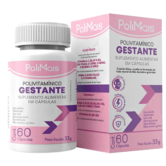 Polivitamínico Polimais Gestante C/60 Cápsulas