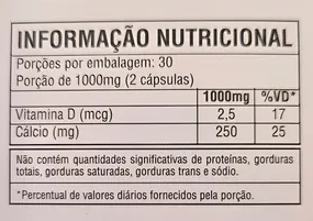 Citrato Malato de Cálcio + Vitamina D3 C/60 Cápsulas - Good Vit