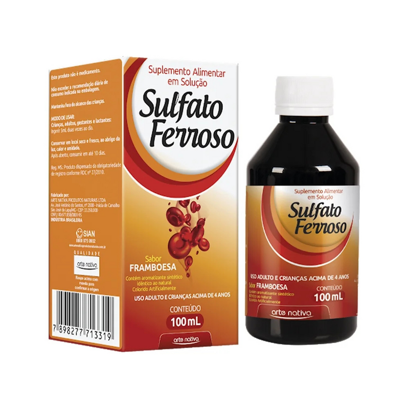 Sulfato Ferroso Solução 100ml - Arte Nativa
