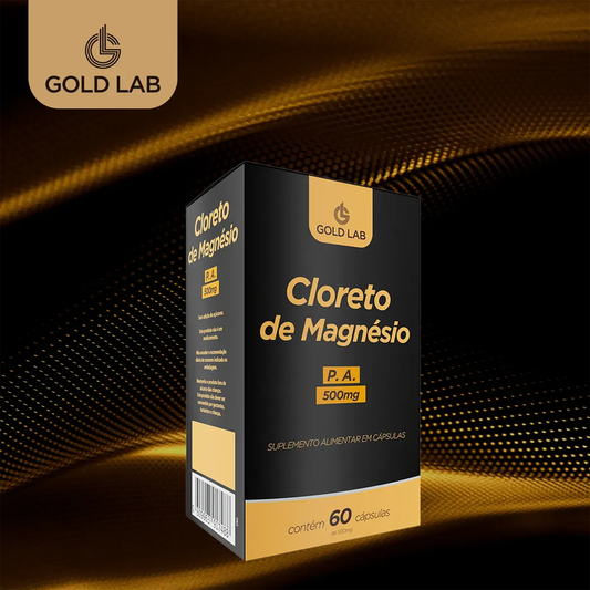 Cloreto Magnésio P.A Mineral 500mg 60 Cápsulas Gold Lab