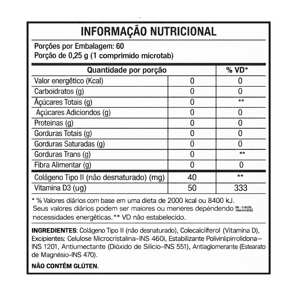 Articulah Colágeno Tipo II 40MG C/60 Comprimidos