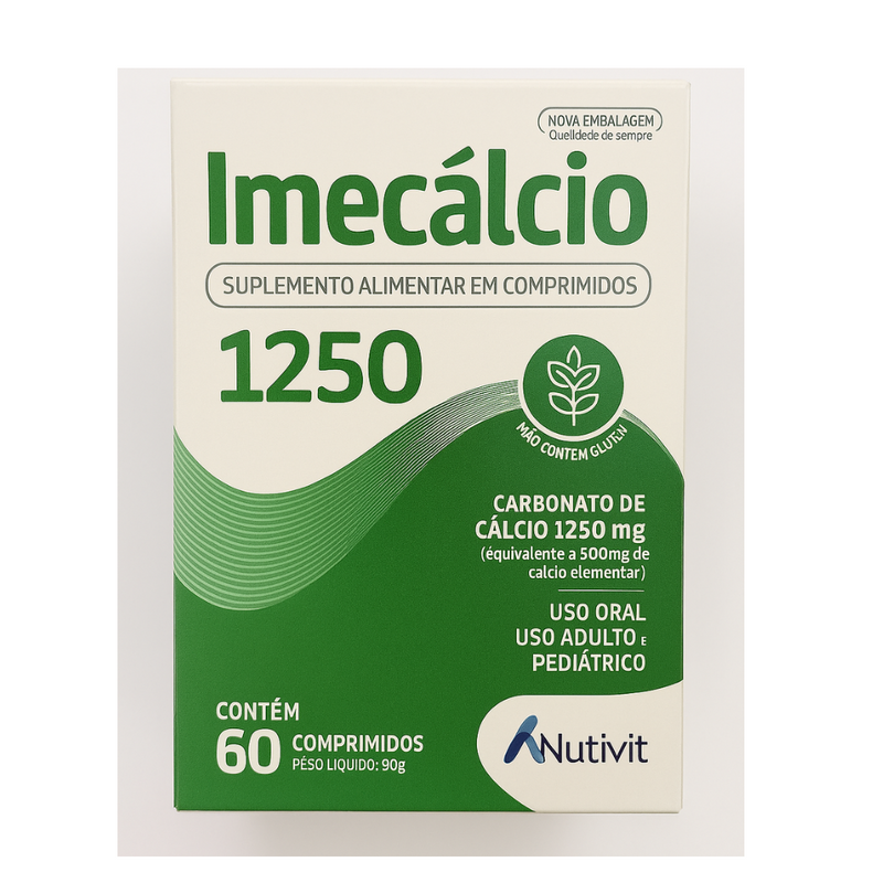 Kit C/3 Imecalcio 1250mg C/60 Cápsulas - Nutivit