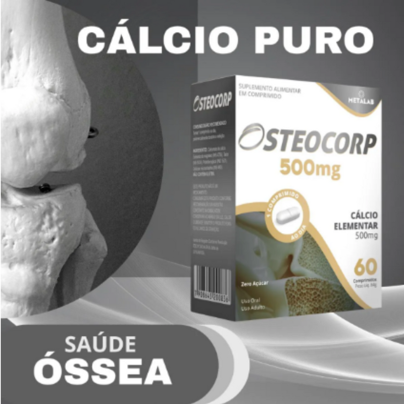Osteocorp Carbonato de Cálcio 500 mg C/60 Comprimidos