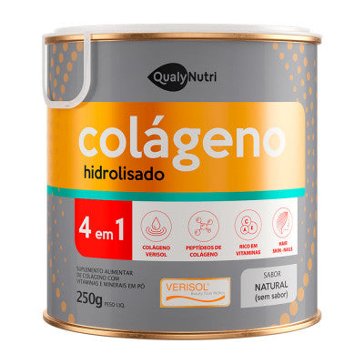 Colágeno Hidrolisado Verisol 4x1 Natural 250G - Qualy Nutri