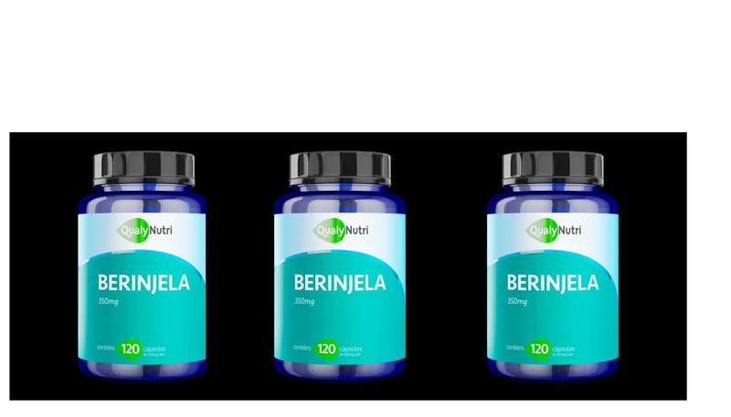 Kit C/3 Berinjela 350MG C/120 Cápsulas - Qualy Nutri