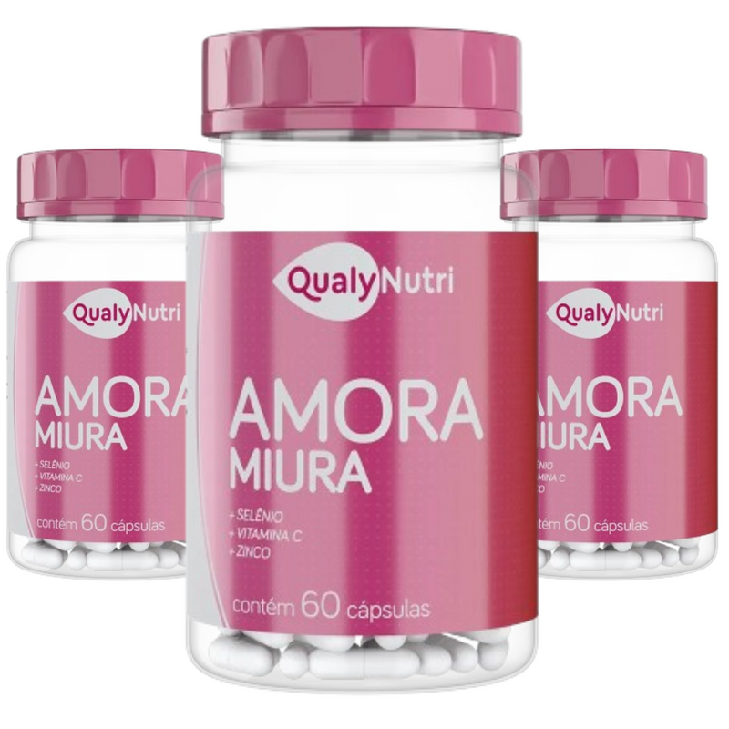 Kit C/3 Amora MIura 500MG C/60 Cápsulas - QualyNutri