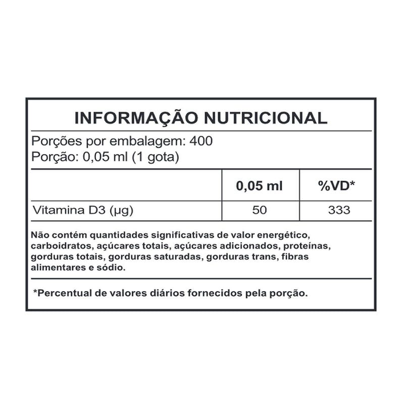 D‑Pro Vita 2000UI 20 mL Imunidade e Saúde dos Ossos - Herbamed