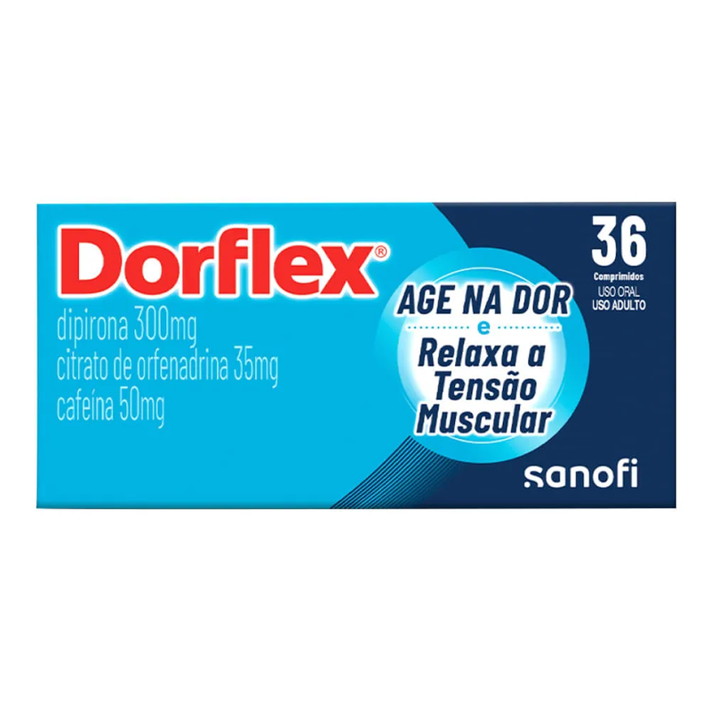 Analgésico e Relaxante Muscular Dorflex 300mg + 35mg + 50mg 36 Comprimidos - Safoni