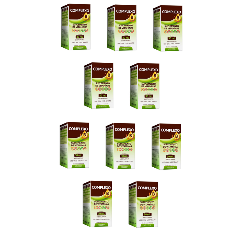 Kit C/10 Complexo B Solução 30ml - Arte Nativa