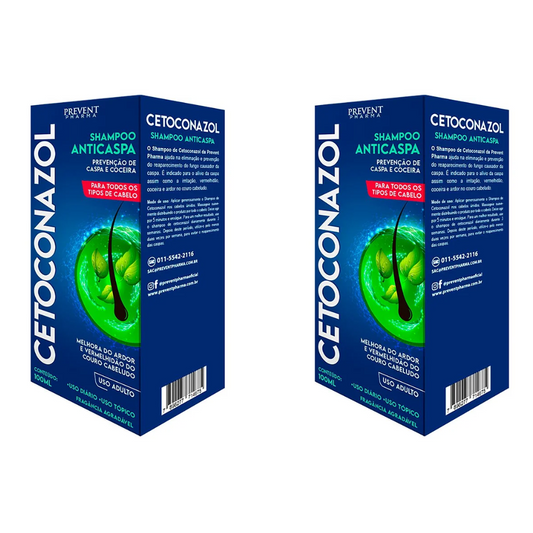 Kit C/2 Shampoo Anticaspa Cetoconazol 100 Ml - Prevent Pharma
