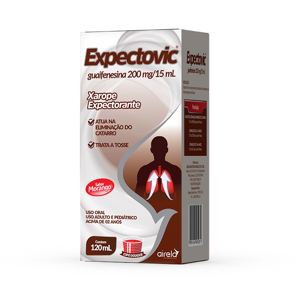 Expectovic Xarope 200mg Sabor Morango Frasco 120ML