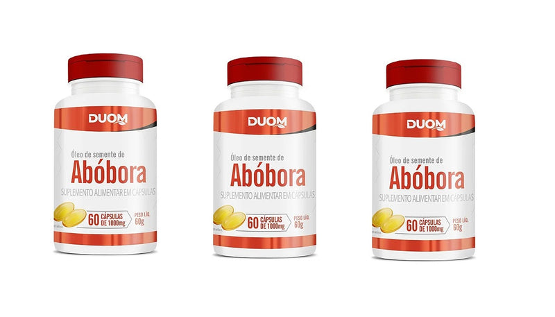 Kit C/3 Óleo de Semente de Abóbora c/60 Cápsulas - Duom