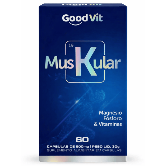 MusKular Magnésio + Fósforo C/60 – Suplemento Mineral