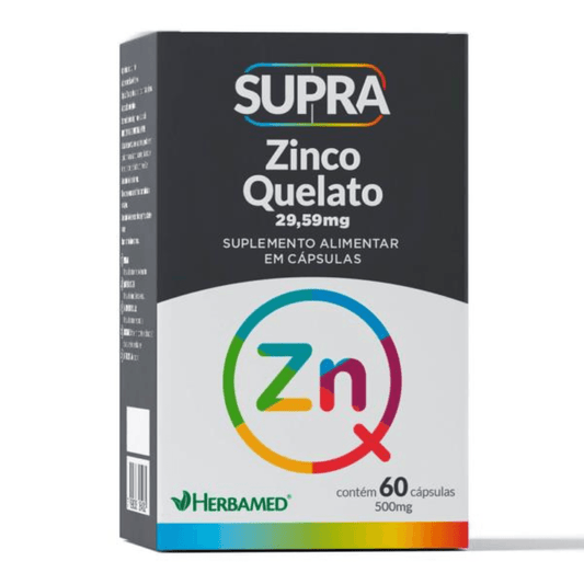 Supra Zinco Quelato C/60 Cápsulas - Herbamed