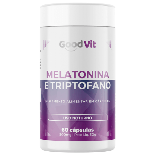 Melatonina + Triptofano 500mg 60 Cápsulas - Good Vit