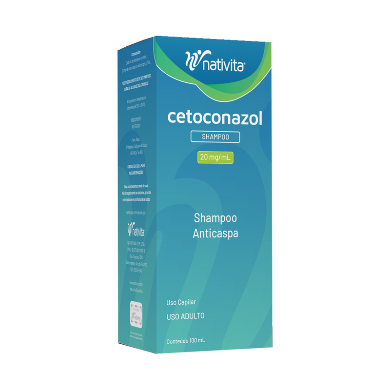 Shampoo Cetoconazol Anticaspa 20mg/ml 100ml - Nativita