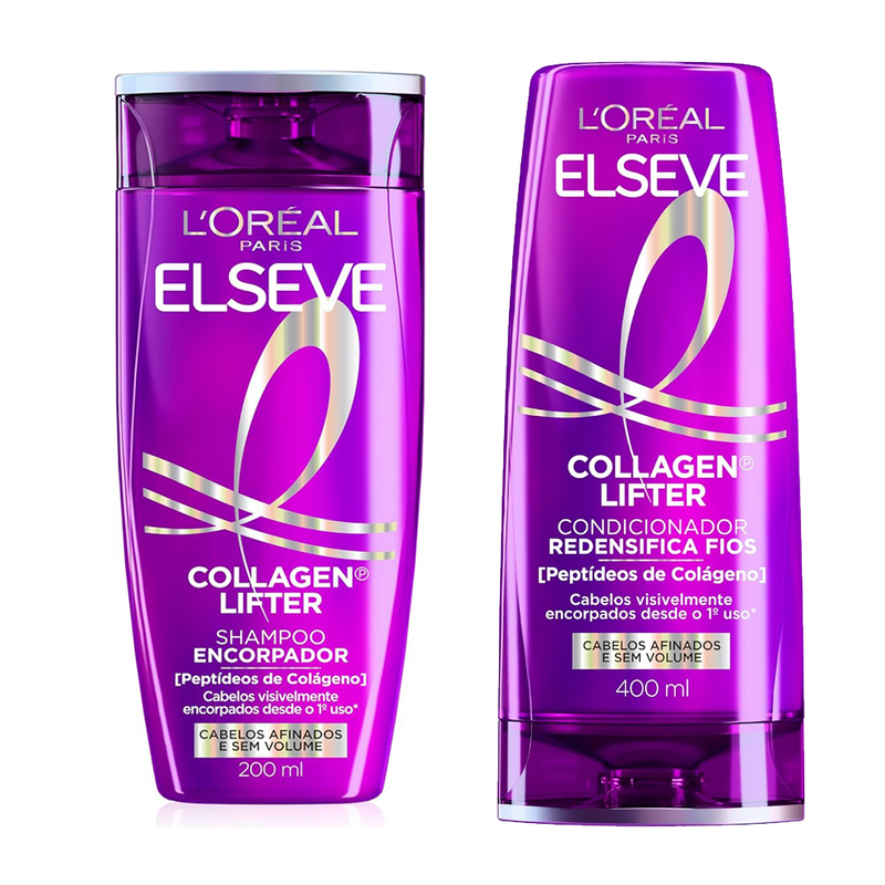 Kit L'Oréal Paris Elseve Collagen Lifter Shampoo 200ml e Condicionador 400ml
