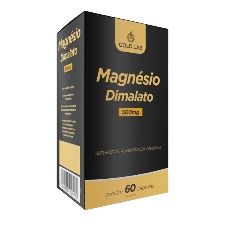 Magnésio Dimalato Energia 500mg 60 Cápsulas Gold Lab