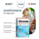 Acetilcisteína 600mg 16 Cápsulas Katigua - Suporte Respiratório
