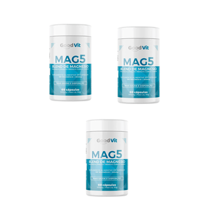 Kit C/3 Magnésio 5 Blend  500mg 60 Cápsulas Good Vit