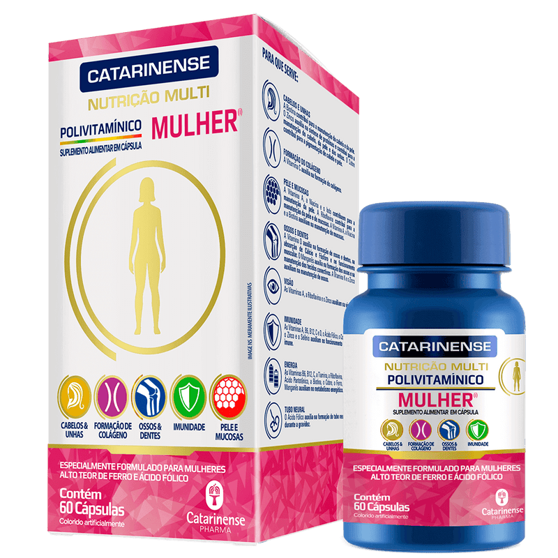 Polivitamínico Mulher C/60 Cápsulas - Catarinense