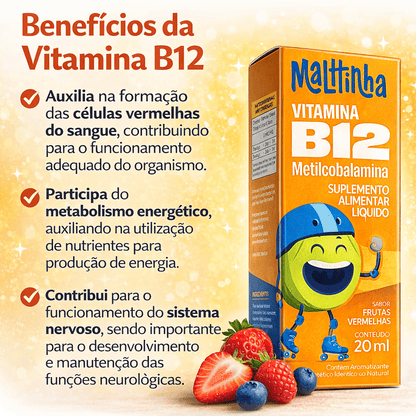 Malttinha B12 20ml Frutas Vermelhas