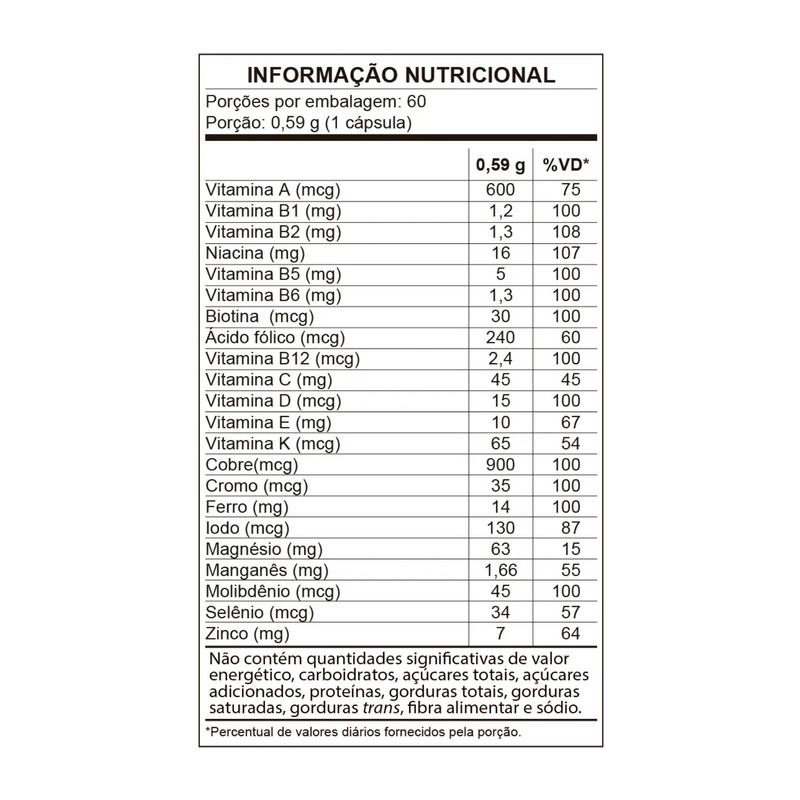 Qualy Vitam A a Z C/60 Cápsulas - Qualy Nutri