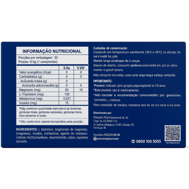 Mais Zen Noite C/30 Comprimidos - Prevent Pharma