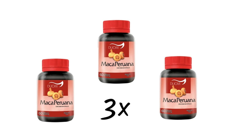 Kit C/3 Maca Peruana 550MG C/60 Cápsulas - Duom