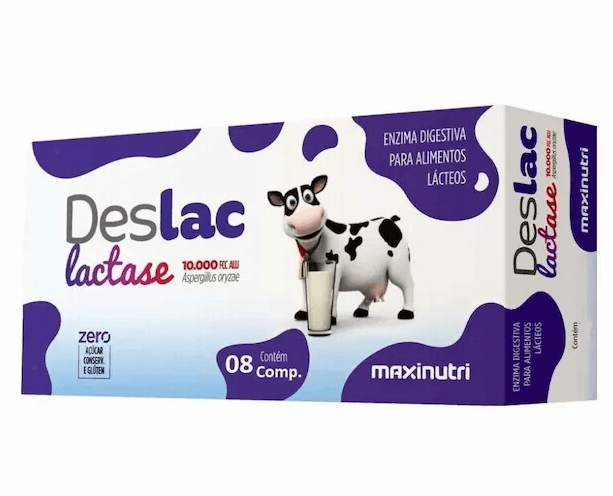 Deslac Lactase 10.000 FCC C/8 Comprimidos - MaxiNutri