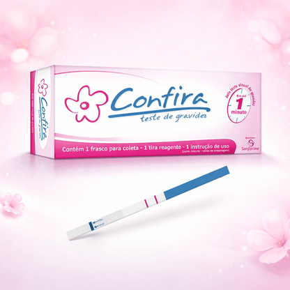 Kit 5 Testes de Gravidez Confira Tira Reagente