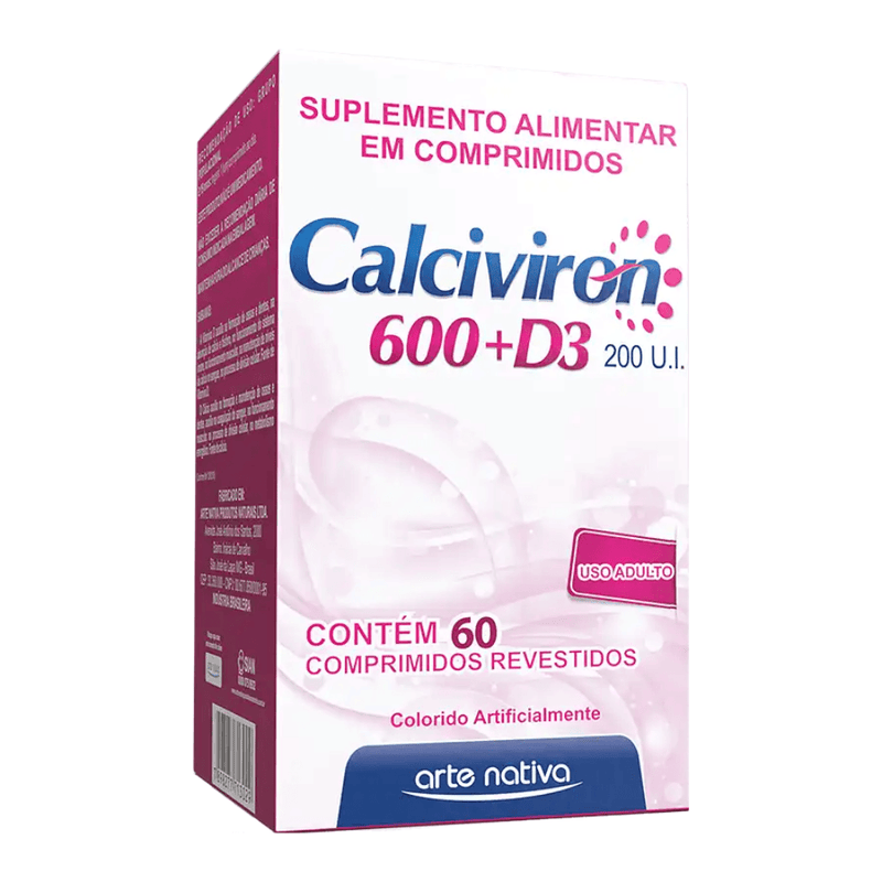 Calciviron 600 + D3 200UI C/60 Comprimidos - Arte Nativa