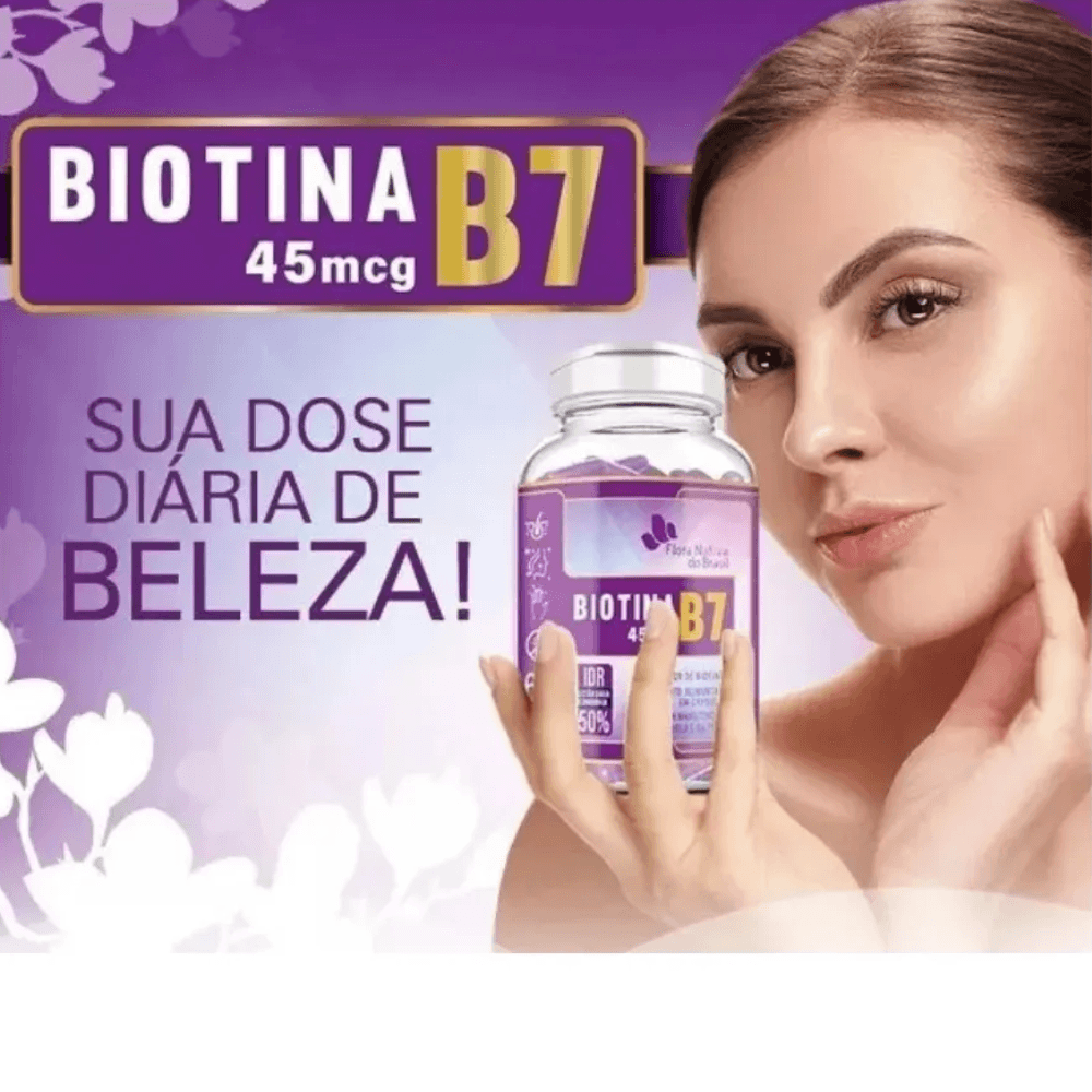 Biotina B7 Dose Máxima C/60 Cápsulas - Flora Nativa