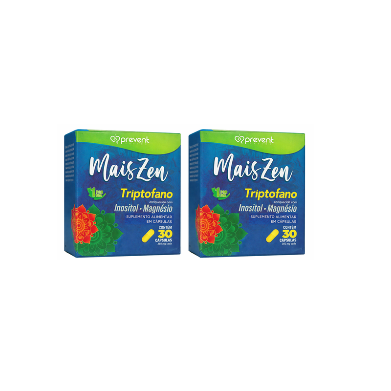 Kit C/2 Triptofano Mais Zen C/30 Cápsulas - Prevent Pharma