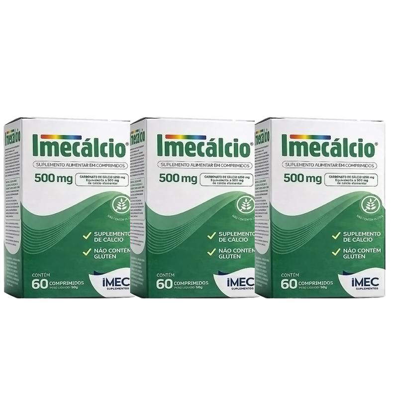 Kit C/3 Imecálcio 1250mg C/60 Cápsulas - Nutivit