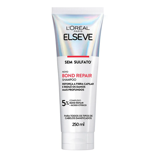 Shampoo Elseve Bond Repair 5% Limpeza Suave Sem Sulfato Reparação Molecular 250ml