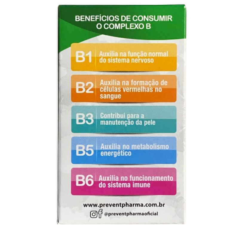 Kit C/3 Complexo B Concentrado C/100 Comprimidos - Prevent Pharma