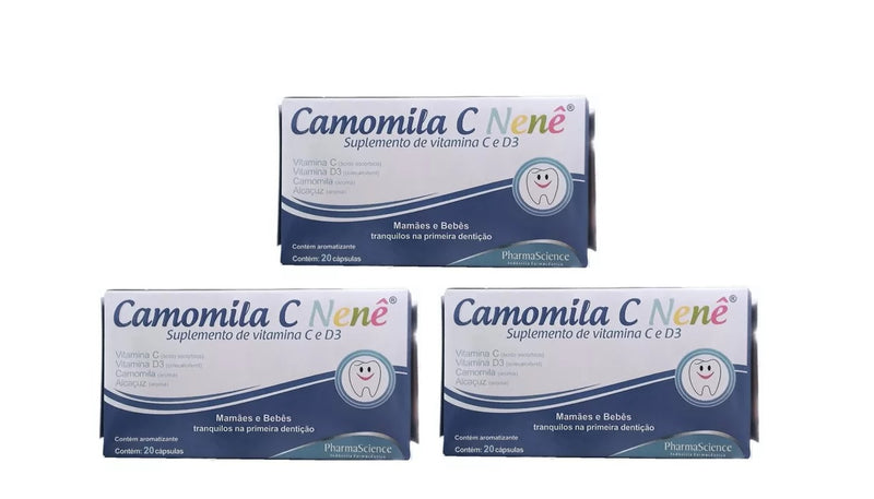 Kit C/3 Camomila Nenê C/20 Cápsulas - Pharma science