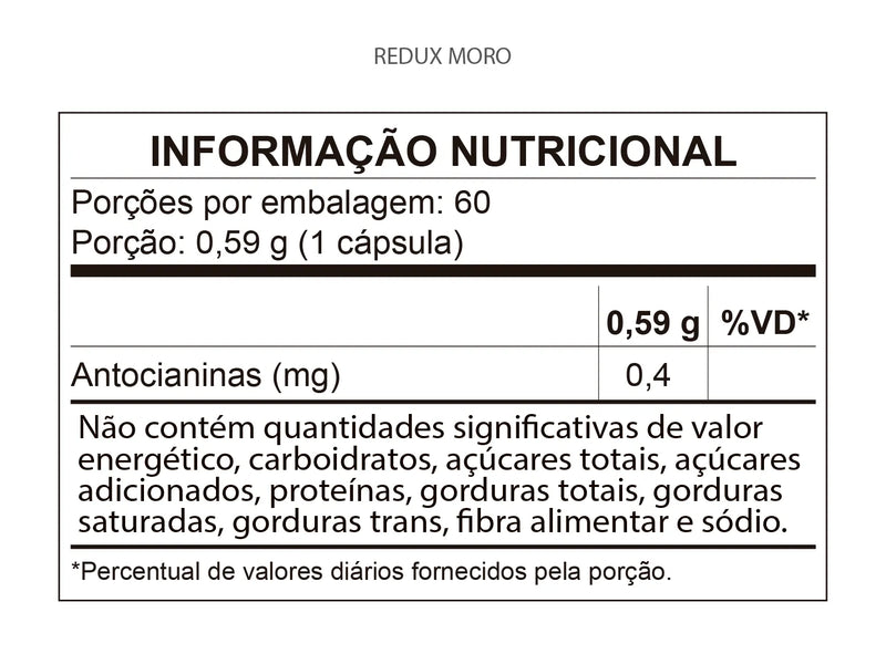 Redux Moro C/60 Cápsulas - QualyNutri